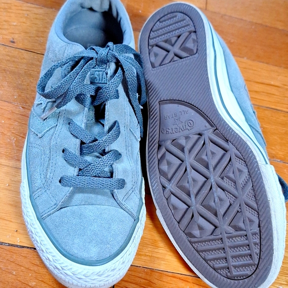 Green suede trainers - Picture 4 of 4